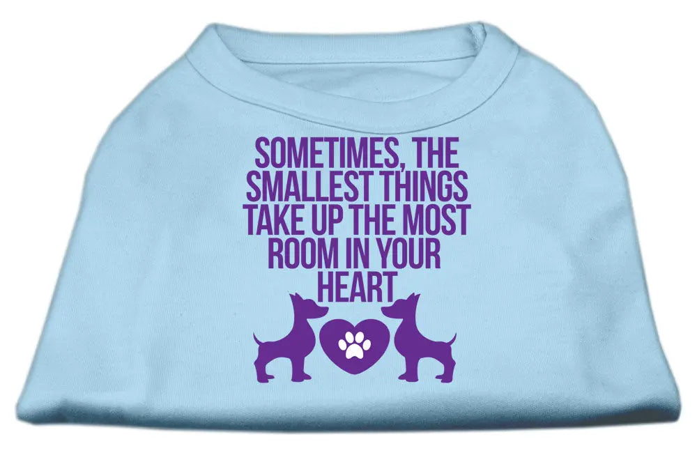 Smallest Things Screen Print Dog Shirt Baby Blue Lg Default Title