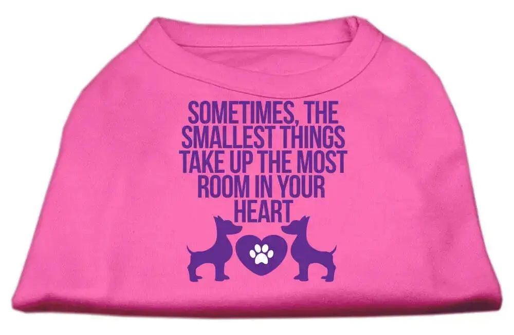 Smallest-Things-Screen-Print-Dog-Shirt-Bright-Pink-Sm-GreatEagleInc-318796316