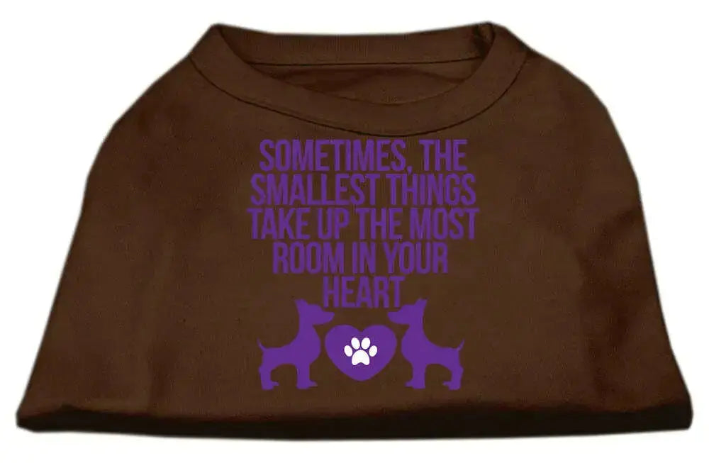 Smallest-Things-Screen-Print-Dog-Shirt-Brown-Med-GreatEagleInc-318536917