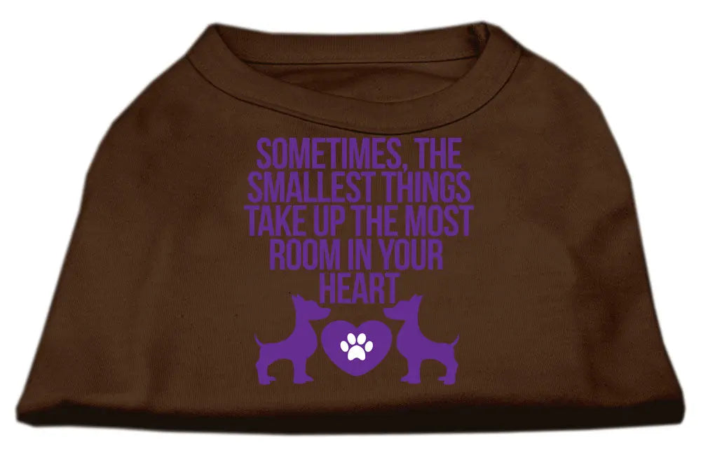 Smallest Things Screen Print Dog Shirt Brown Med Default Title