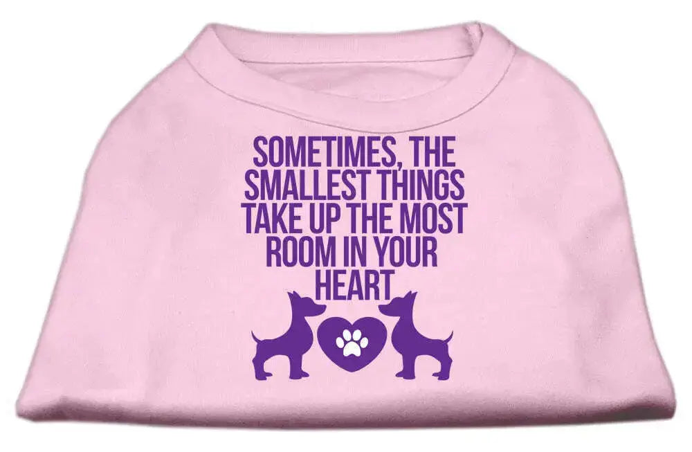 Smallest-Things-Screen-Print-Dog-Shirt-Light-Pink-Xs-GreatEagleInc-333831890