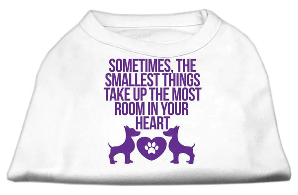 Smallest-Things-Screen-Print-Dog-Shirt-White-Xs-GreatEagleInc-333831717