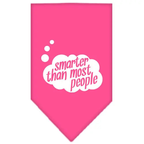 Smarter Then Most People Screen Print Bandana Bright Pink Large Default Title