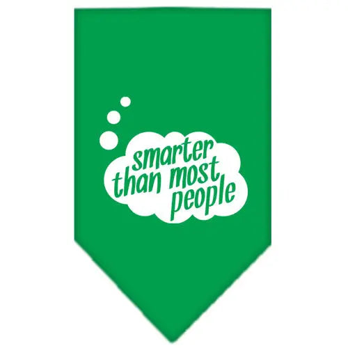 Smarter Then Most People Screen Print Bandana Emerald Green Large Default Title