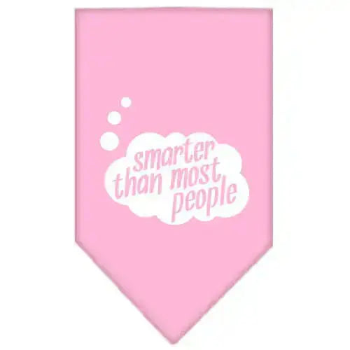 Smarter-Then-Most-People-Screen-Print-Bandana-Light-Pink-Small-GreatEagleInc-319146697