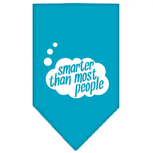 Smarter Then Most People Screen Print Bandana Turquoise Large Default Title