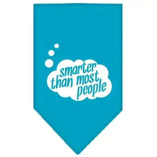 Smarter-Then-Most-People-Screen-Print-Bandana-Turquoise-Small-GreatEagleInc-318953458