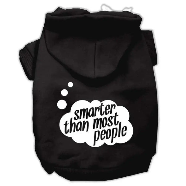 Smarter-Then-Most-People-Screen-Printed-Dog-Pet-Hoodies-Black-Size-Med-GreatEagleInc-319715570