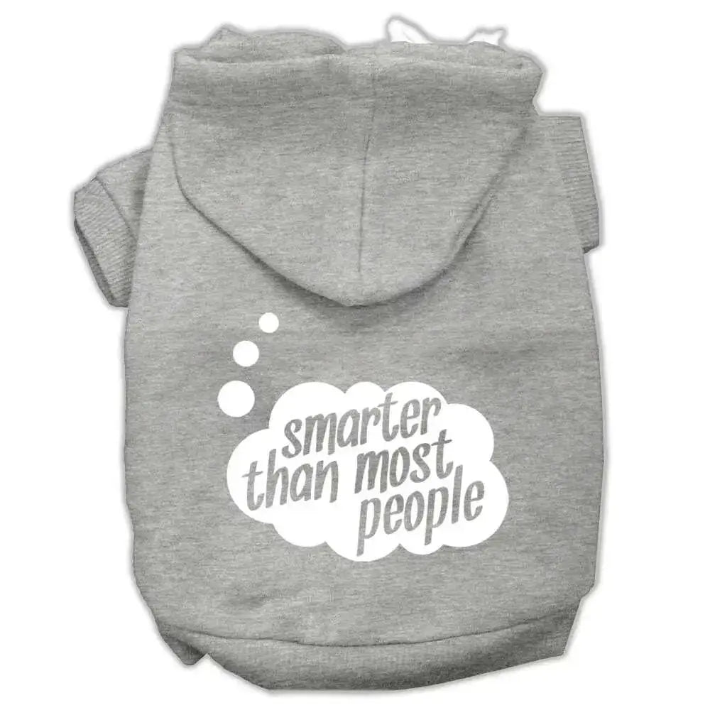 Smarter-Then-Most-People-Screen-Printed-Dog-Pet-Hoodies-Grey-Size-Xs-GreatEagleInc-319713032