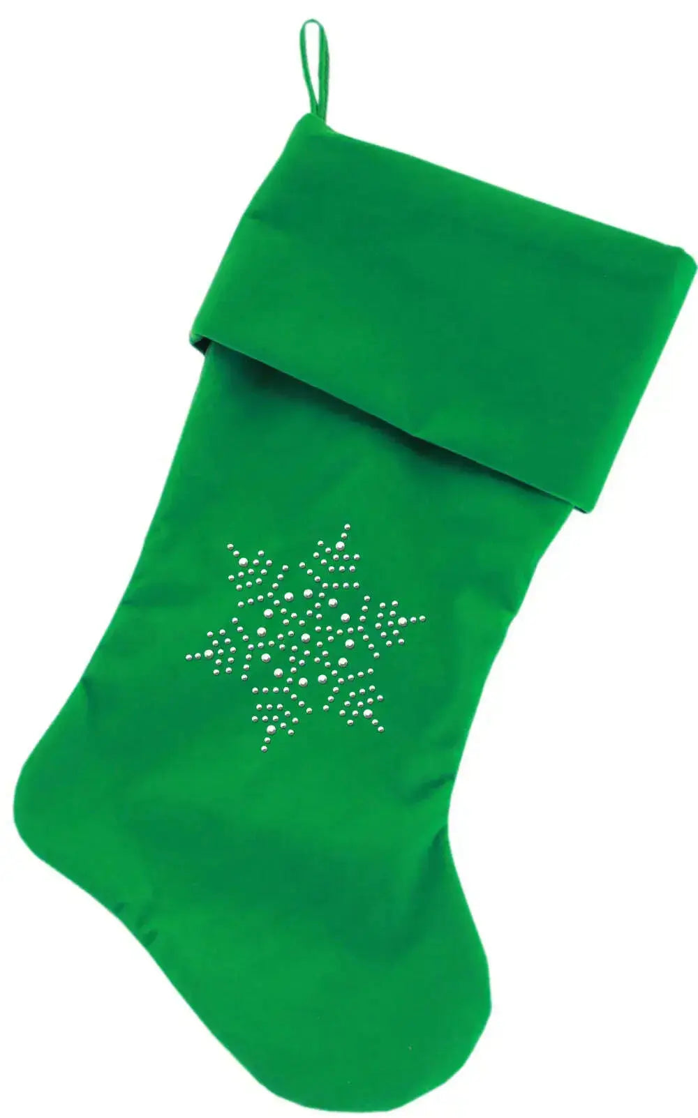 Snowflake-Rhinestone-18-Inch-Velvet-Christmas-Stocking-Green-GreatEagleInc-319868260
