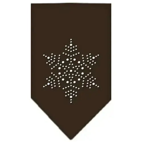 Snowflake-Rhinestone-Bandana-Cocoa-Large-GreatEagleInc-319004489