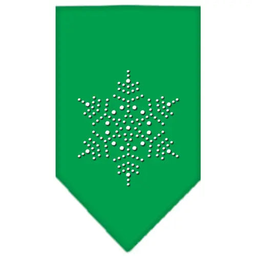 Snowflake Rhinestone Bandana Emerald Green Large Default Title