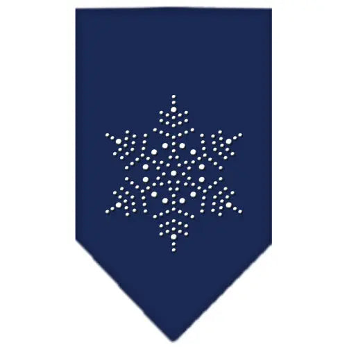 Snowflake Rhinestone Bandana Navy Blue Large Default Title