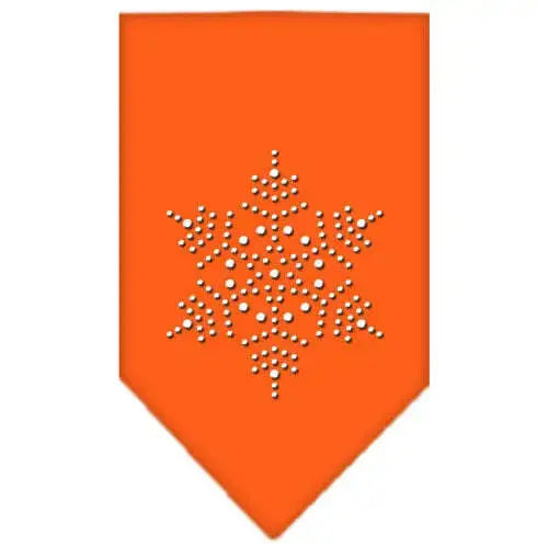 Snowflake-Rhinestone-Bandana-Orange-Large-GreatEagleInc-319004930