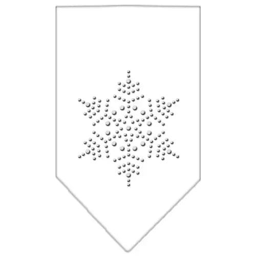 Snowflake Rhinestone Bandana White Large Default Title