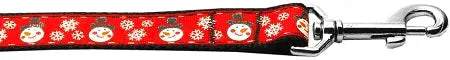 Snowmen Nylon Dog Leash 3/8 Inch Wide 4ft Long Default Title