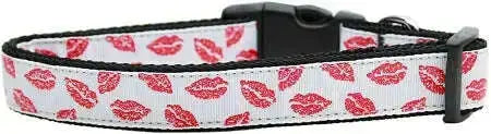 Sparkling-Smooches-Nylon-Dog-Collar-Medium-Narrow-GreatEagleInc-320037349