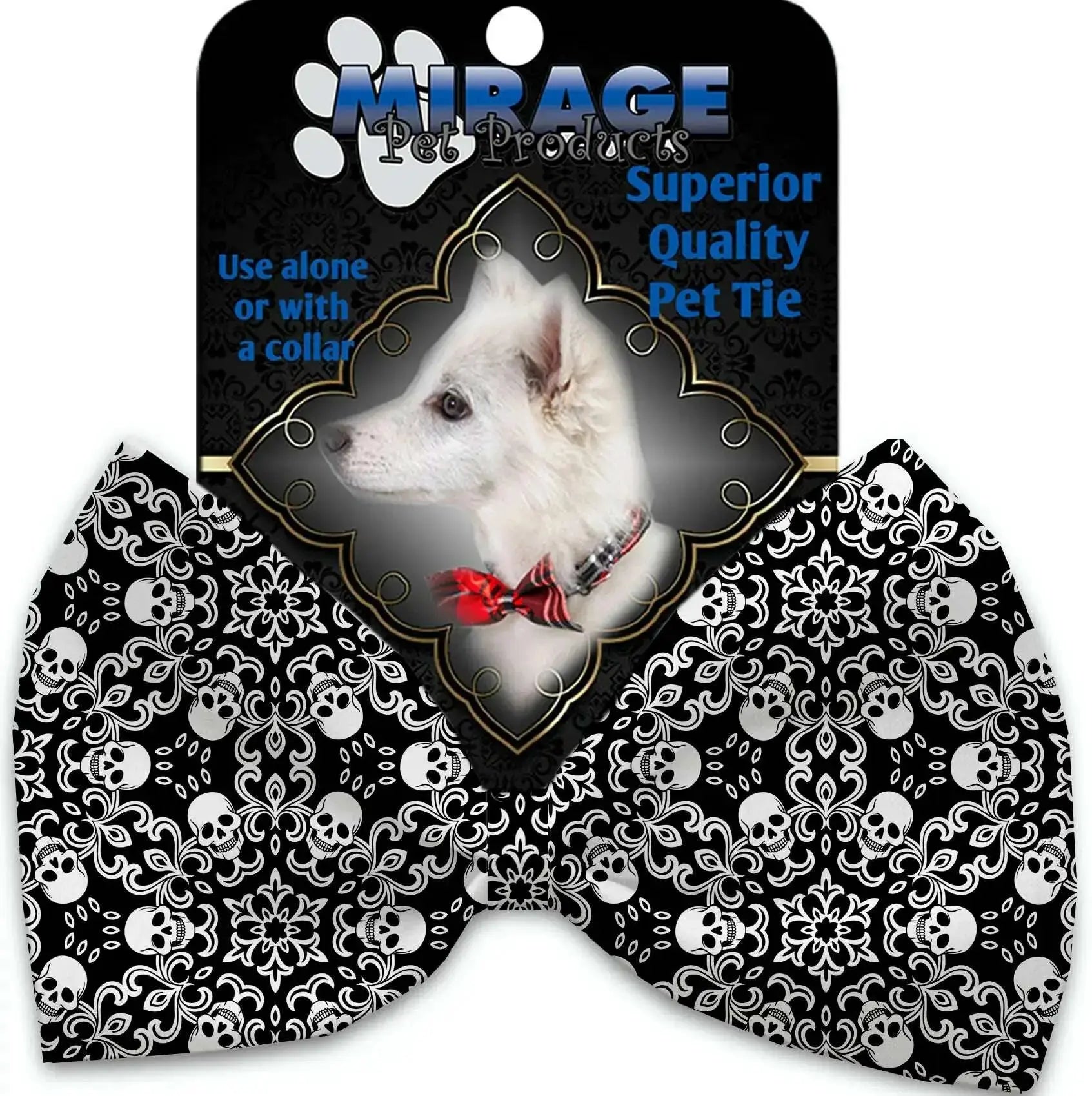 Spinning-Skulls-Pet-Bow-Tie-Collar-Accessory-With-Velcro-GreatEagleInc-320195657