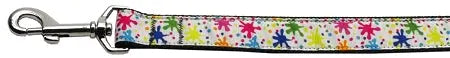Splatter Paint Nylon Dog Leash 5/8 Inch Wide 4ft Long Default Title