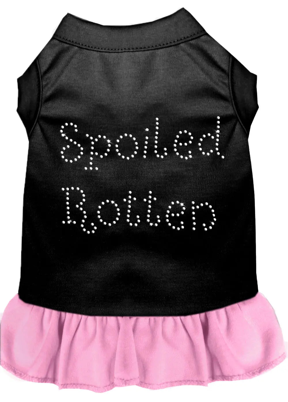 Spoiled Rotten Rhinestone Dress Black With Light Pink Xs Default Title