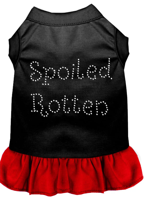 Spoiled Rotten Rhinestone Dress Black With Red Xxxl Default Title