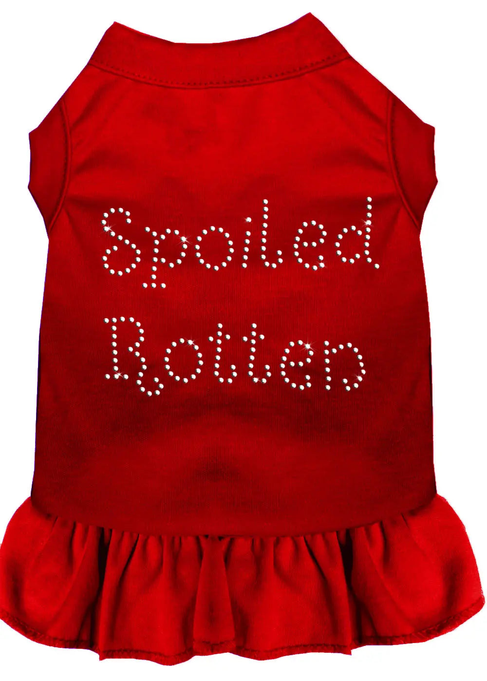Spoiled Rotten Rhinestone Dress Red Xs Default Title