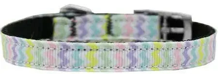Spring-Chevron-Nylon-Dog-Collar-With-Classic-Buckle-3-8_-Size-8-GreatEagleInc-333885120