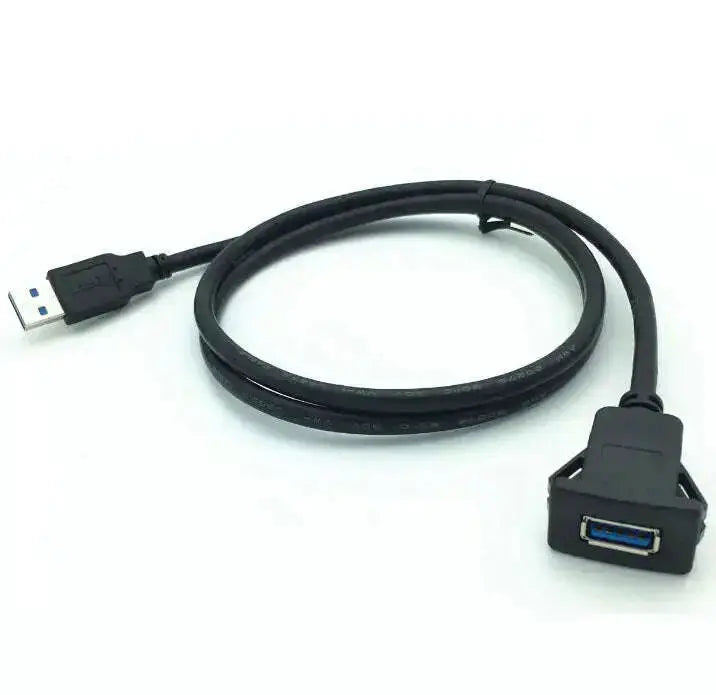 Square-Single-Port-USB-3.0-Panel-Flush-Mount-Extension-Cable-with-Buckle-for-Car-Truck-Boat-Motorcycle-Dashboard-3ft-GreatEagleInc-334029816