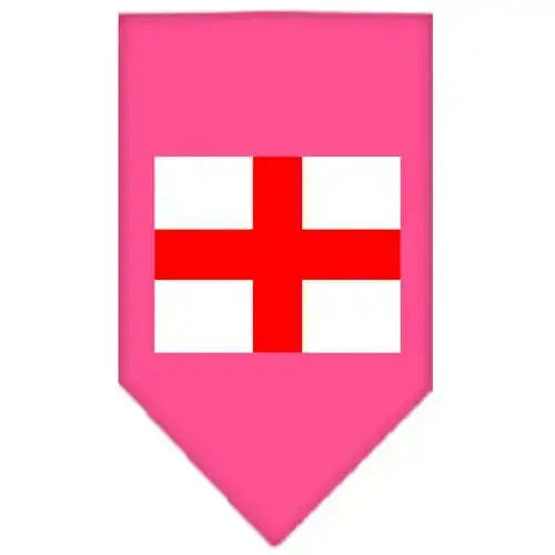 St-Georges-Cross-Screen-Print-Bandana-Bright-Pink-Large-GreatEagleInc-319146571