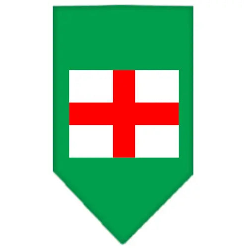 St Georges Cross Screen Print Bandana Emerald Green Small Default Title