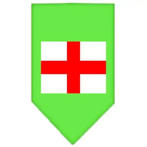 St-Georges-Cross-Screen-Print-Bandana-Lime-Green-Large-GreatEagleInc-318954056