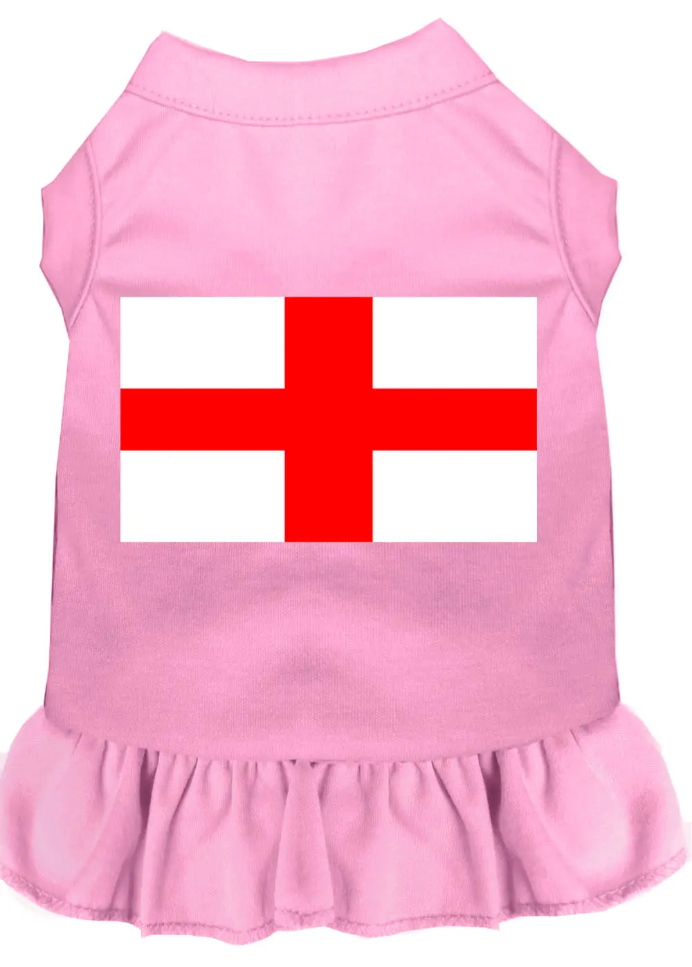 St Georges Cross Screen Print Dress Light Pink Lg Default Title