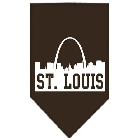 St Louis Skyline Screen Print Bandana Cocoa Small Default Title