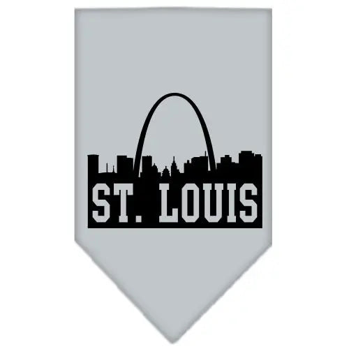 St Louis Skyline Screen Print Bandana Grey Small Default Title