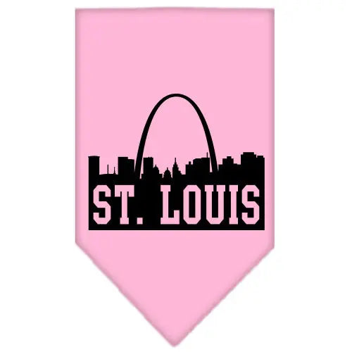 St Louis Skyline Screen Print Bandana Light Pink Small Default Title