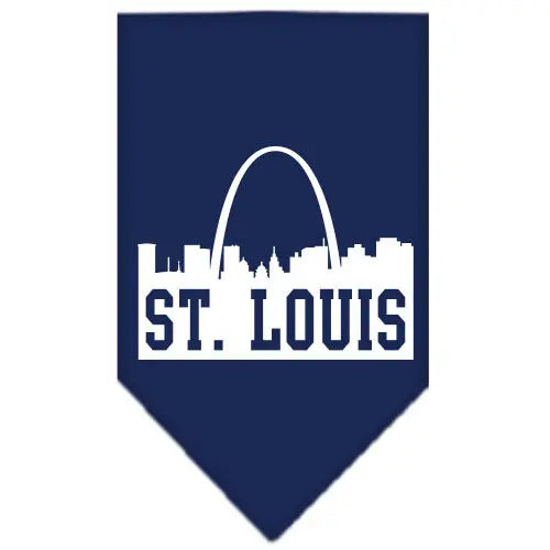 St Louis Skyline Screen Print Bandana Navy Blue Small Default Title