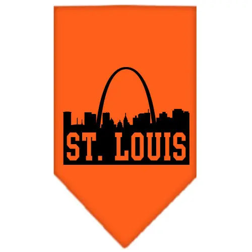 St Louis Skyline Screen Print Bandana Orange Small Default Title