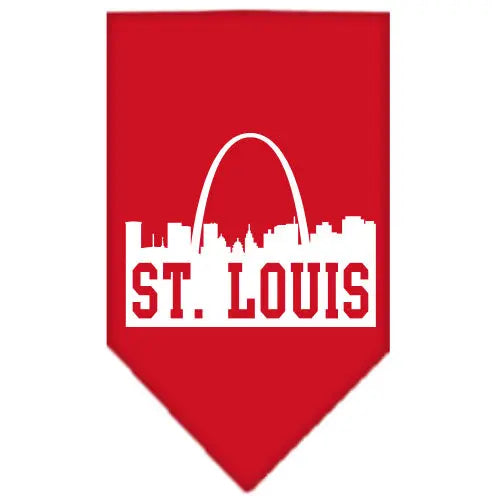 St Louis Skyline Screen Print Bandana Red Small Default Title