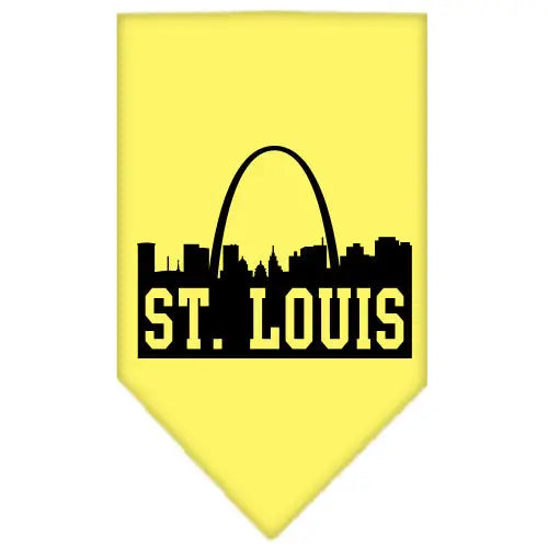 St Louis Skyline Screen Print Bandana Yellow Small Default Title