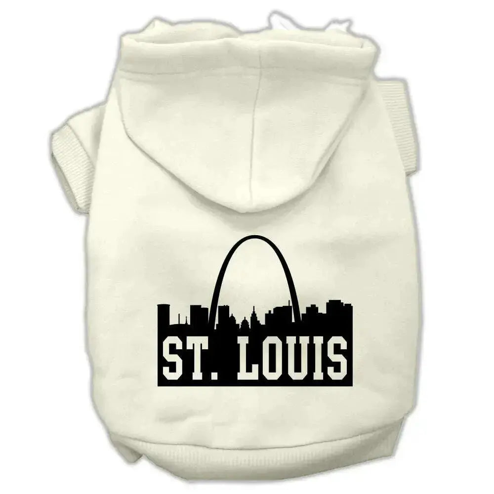 St-Louis-Skyline-Screen-Print-Pet-Hoodies-Cream-Size-Med-GreatEagleInc-319748256