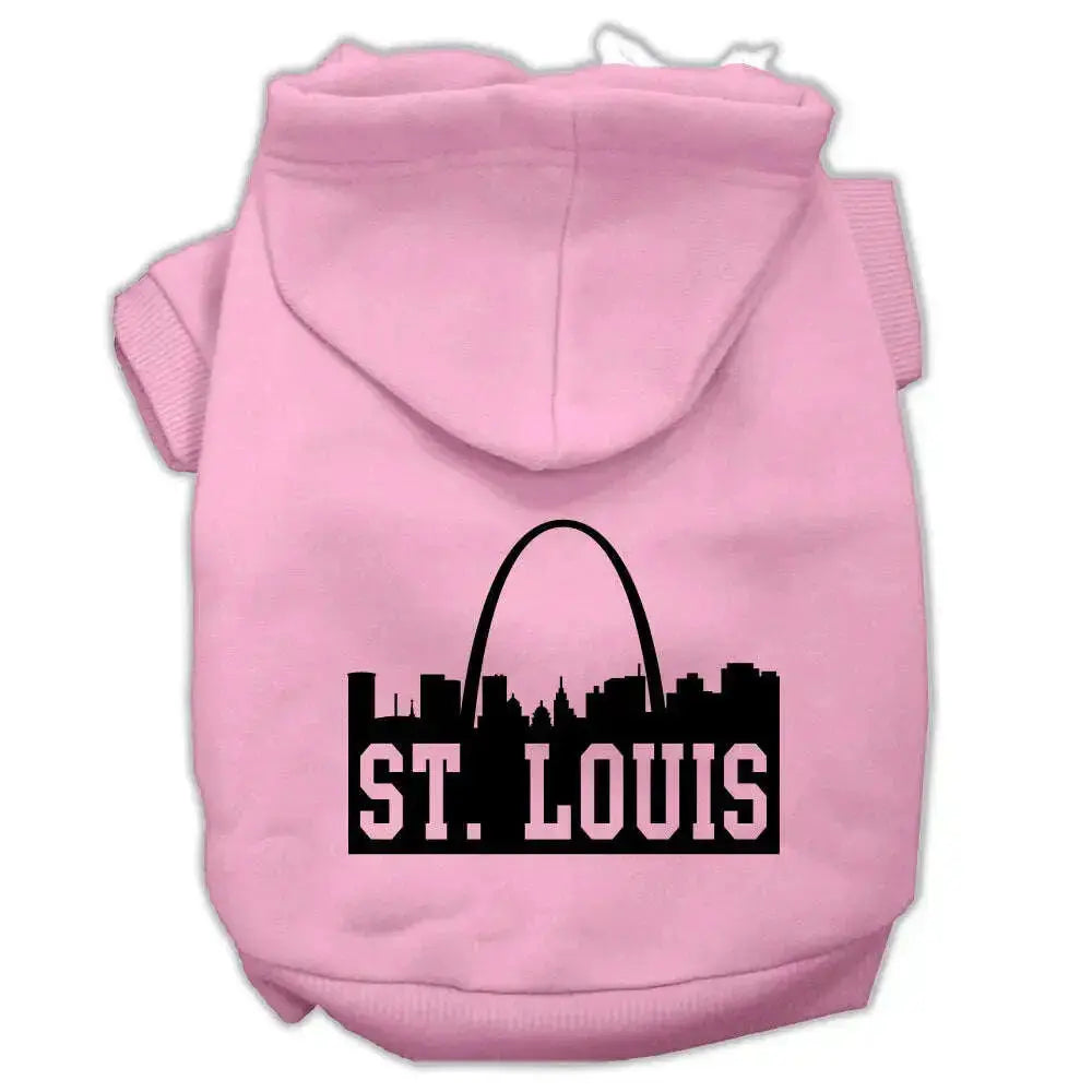 St-Louis-Skyline-Screen-Print-Pet-Hoodies-Light-Pink-Size-Xl-GreatEagleInc-319746060