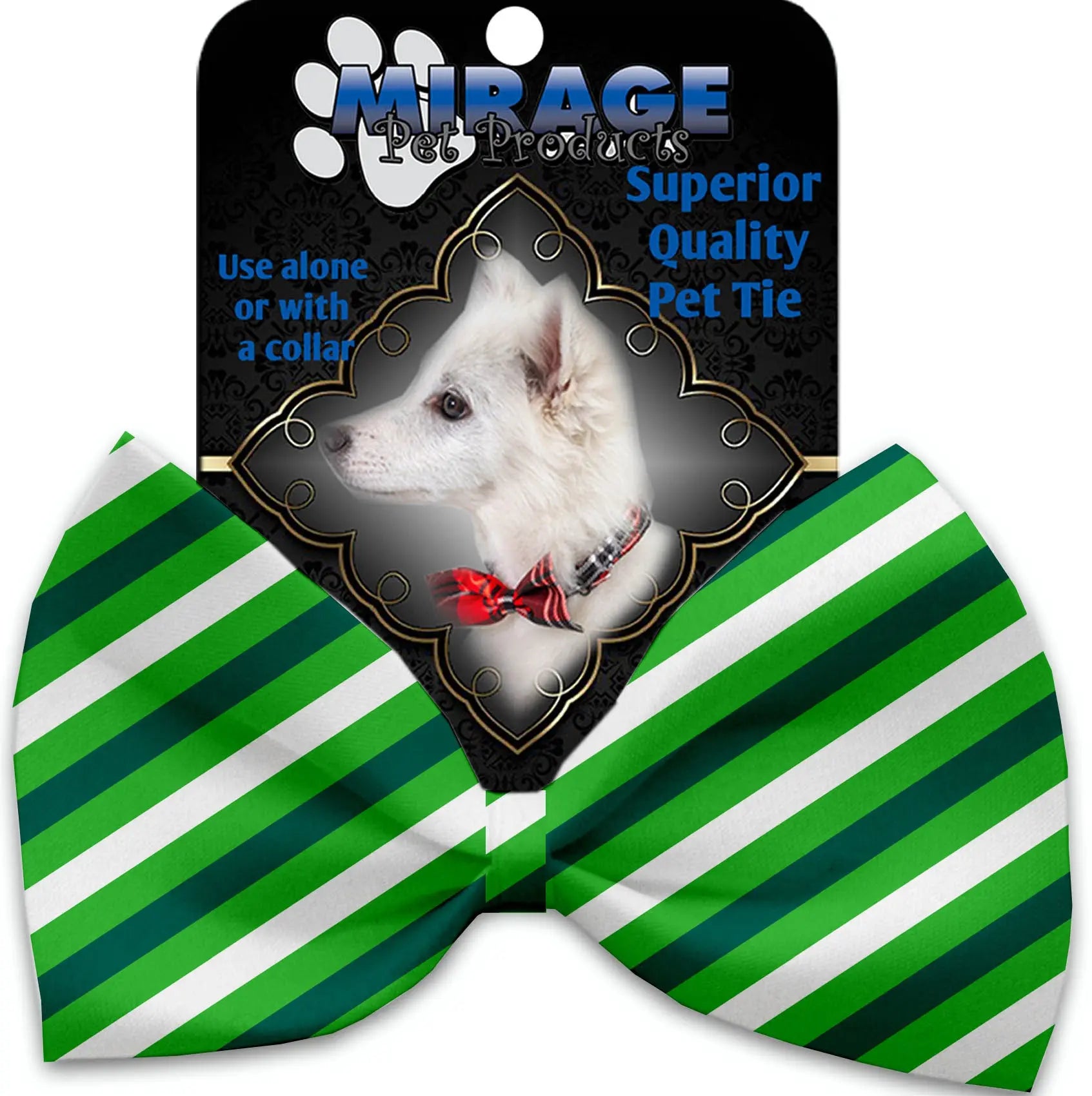St Patrick's Stripes Pet Bow Tie Default Title