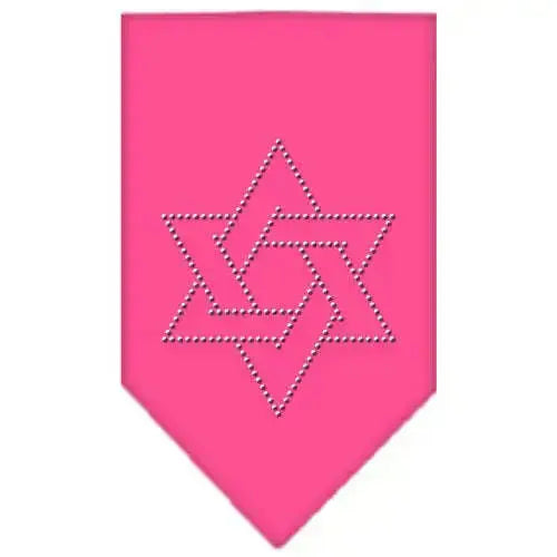 Star-Of-David-Rhinestone-Bandana-Bright-Pink-Small-GreatEagleInc-319045638