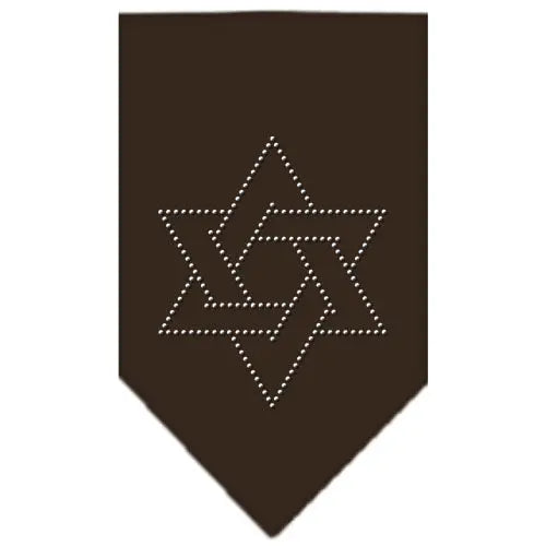 Star Of David Rhinestone Bandana Cocoa Small Default Title