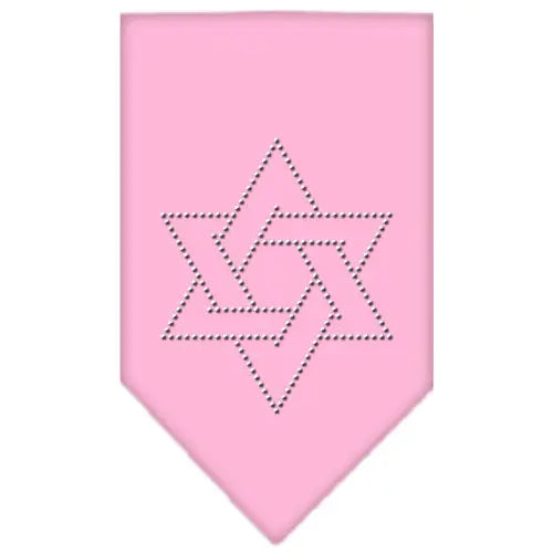 Star Of David Rhinestone Bandana Light Pink Small Default Title