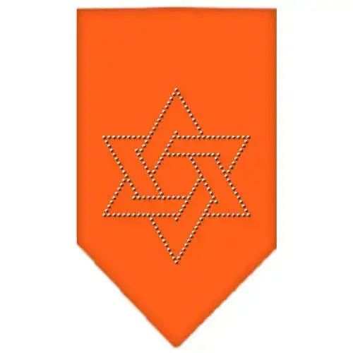 Star-Of-David-Rhinestone-Bandana-Orange-Small-GreatEagleInc-319045039