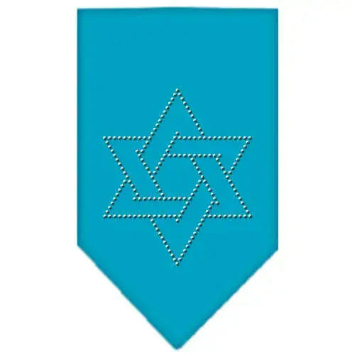 Star-Of-David-Rhinestone-Bandana-Turquoise-Small-GreatEagleInc-319044710