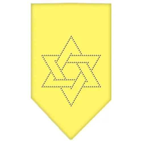 Star Of David Rhinestone Bandana Yellow Large Default Title