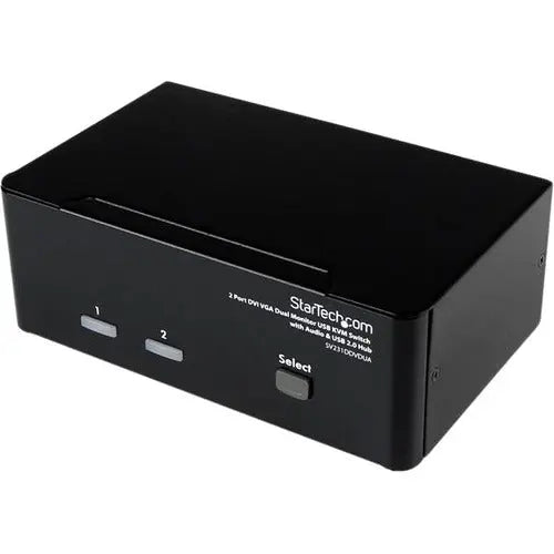 StarTech.com 2 Port DVI VGA Dual Monitor KVM Switch USB with Audio & USB 2.0 Hub Default Title