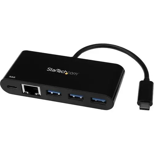 StarTech.com 3 Port USB C Hub with Gigabit Ethernet and Power Delivery - USB-C to 3x USB-A - USB 3.0 Hub - USB Port Expander Default Title